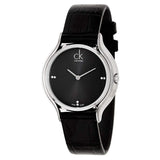 Calvin Klein Skirt Black Dial Black Leather Strap Watch for Women  - K2U231C1