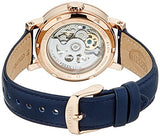 Fossil Original Boyfriend Skeleton White Dial Blue Leather Strap Watch for Women - ME3086