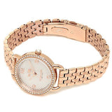 Coach Delancey Mother of Pearl White Dial Rose Gold Steel Strap Watch for Women - 14502479