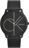 Calvin Klein Minimal Black Dial Black Mesh Bracelet Watch for Men - K3M5145X