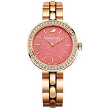 Swarovski Daytime Quartz Coral Dial Rose Gold Steel Strap Watch for Women - 5182250