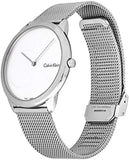 Calvin Klein Minimal Silver Dial Silver Mesh Bracelet Watch for Men - K3M2112Z