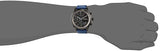 Hugo Boss Grand Prix Chronograph Black Dial Blue Leather Strap Watch for Men - 1513563