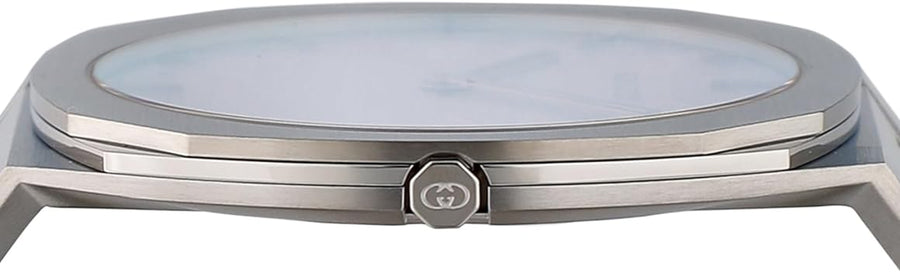 Gucci 25H Quartz Blue Dial Silver Steel Strap Unisex Watch - YA163408