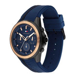 Tommy Hilfiger Aiden Chronograph Blue Dial Blue Silicone Strap Watch For Men - 1791860