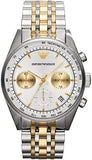 Emporio Armani Sportivo Chronograph Silver Dial Two Tone Steel Strap Watch For Men - AR5999