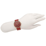 Coach Perry Red Dial Red Leather Strap Watch for Women - 14503486