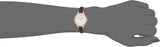 Emporio Armani Aurora Mother of Pearl White Dial Brown Leather Strap Watch For Women - AR11057