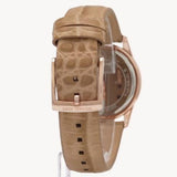 Michael Kors Mini Everest Crystals White Dial Brown Leather Strap Watch for Women - MK4719