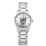 Gucci G Timeless Quartz Silver Dial Silver Steel Strap Watch For Women - YA126595