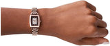 Emporio Armani Gianni T-Bar Analog Crystal Brown Dial Rose Gold Steel Strap Watch For Women - AR11407