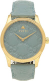 Gucci G Timeless Quartz Blue Dial Blue Leather Strap Watch For Men - YA1264097