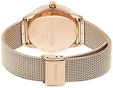 Calvin Klein Minimal Black Dial Rose Gold Mesh Bracelet Watch for Women - K3M2262Y