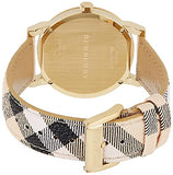 Burberry The City Gold Dial Printed Leather Strap Watch for Women - BU9026