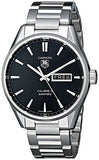 Tag Heuer Carrera Calibre 5 Automatic Black Dial Silver Steel Strap Watch for Men - WAR201A.BA0723