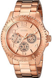 Guess BFF Multifunction Rose Gold Dial Rose Gold Steel Strap Watch for Women - W0231L4