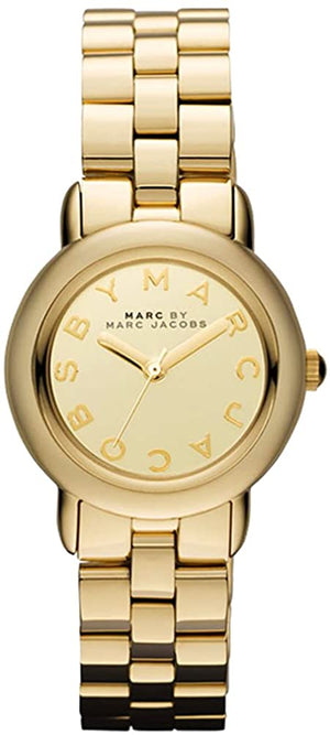 Marc Jacobs Marci Gold Dial Gold Steel Strap Watch for Women - MBM3174