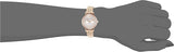 Emporio Armani Gianni T-Bar Crystals Silver Dial Rose Gold Steel Strap Watch For Women - AR11446