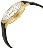 Longines Presence 25.5mm Automatic White Dial Black Leather Strap Watch for Women - L4.921.2.11.2