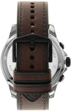 Fossil Dillinger Chronograph White Dial Brown Leather Strap Watch for Men - FS5674