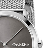 Calvin Klein Minimal Grey Dial Silver Mesh Bracelet Watch for Men - K3M211Y3