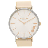 Coach Perry White Dial White Leather Strap Watch for Women - 14503117