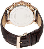 Guess Analog Chronograph Brown Dial Brown Leather Strap Watch For Men - W14052G2