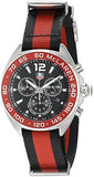 Tag Heuer Formula 1 McLaren Limited Edition Quartz Chronograph Black Dial Two Tone NATO Strap Watch for Men - CAZ1112.FC8188