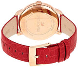 Swarovski Crystalline Hours Red Crystal Dial Red Leather Strap Watch for Women - 5295380