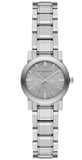 Burberry The City Silver Diamonds Dial Silver Steel Strap Watch for Women - BU9230