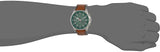 Fossil Dillinger Luggage Chronograph Green Dial Brown Leather Strap Watch for Men - FS5734