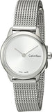 Calvin Klein Minimal White Dial Silver Mesh Bracelet Watch for Women - K3M231Y6