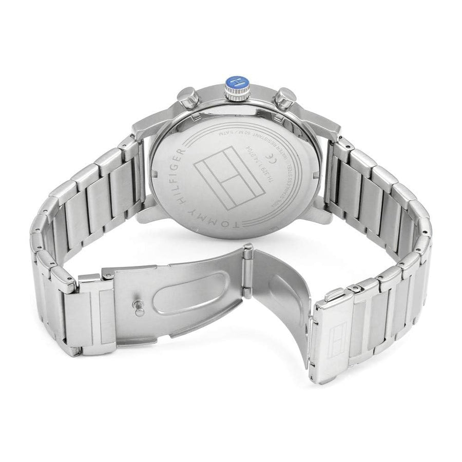 Tommy Hilfiger Kane Blue Dial Silver Steel Strap Watch for Men - 1710401