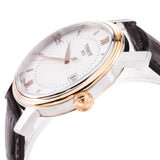 Tissot Bridgeport Lady White Dial Brown Leather Strap Watch For Women - T097.010.26.118.00