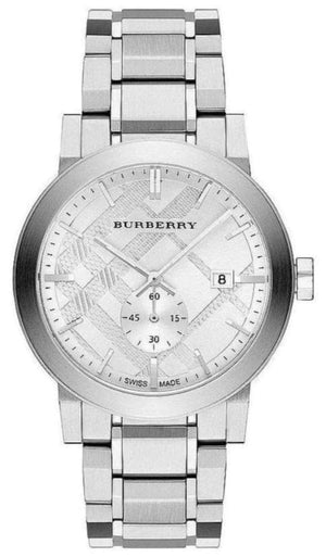 Burberry The City Silver Dial Silver Steel Strap Watch for Men - BU9900