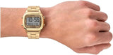 Fossil Retro Digital Gold Dial Gold Steel Strap Watch for Men - FS5843