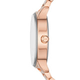 Michael Kors Kinley Rose Gold Dial Rose Gold Steel Strap Watch for Women - MK6210