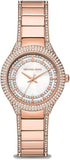 Michael Kors Sylvia Mother Of Pearl Dial Rose Gold Steel Strap Watch for Women - MK4656