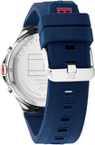 Tommy Hilfiger Justin Chronograph Blue Dial Blue Rubber Strap Watch for Men - 1792057