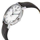 Tissot Everytime Desire Medium White Dial Black Leather Strap Watch For Men - T109.410.16.032.00