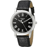 Tissot Classic Dream Black Dial Black Leather Strap Watch for Men - T033.410.16.053.01