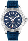 Breitling Colt Automatic 44mm Blue Dial Rubber Strap Mens Watch - A1738811-C906-157S