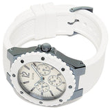 Guess Overdrive Chronograph White Dial White Rubber Strap Watch for Women - W0149L6