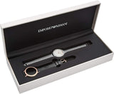 Emporio Armani Interchangeable Analog Mother of Pearl Dial Silver Steel Strap Watch For Women - AR80020