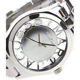 Marc Jacobs Henry Transparent Silver Dial Silver Stainless Steel Strap Watch for Women - MBM3205