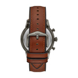 Fossil Townsman Chronograph Gray Dial Brown Leather Strap Watch for Men - FS5522