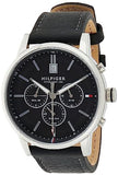 Tommy Hilfiger Kyle Quartz Black Dial Black Leather Strap Watch for Men - 1791630