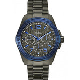 Guess Flagship Multifunction Chronograph Grey Dial Grey Steel Strap Watch for Men - W0601G1