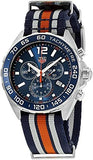 Tag Heuer Formula 1 Quartz Chronograph Blue Dial Two Tone NATO Strap Watch for Men - CAZ1010.FC8196