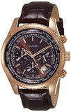 Guess Pursuit Chronograph Brown Dial Brown Leather Strap Watch for Men - W0500G3